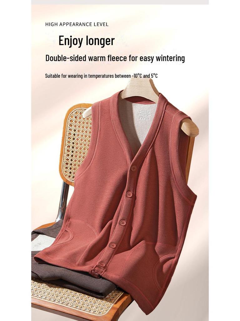 Bardzo ciepły damski kardigan i kamizelka z jedwabnej wełny na jesień i zimę