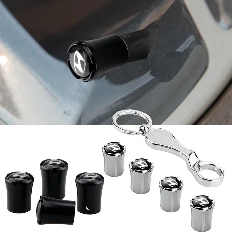 4pcs For Hyundai Azera Santa IX35 I20 I40 Accent Tucson Elantra Sonata Genesis Car Wheel Tire Air Valve Caps Cover Accessories AD1