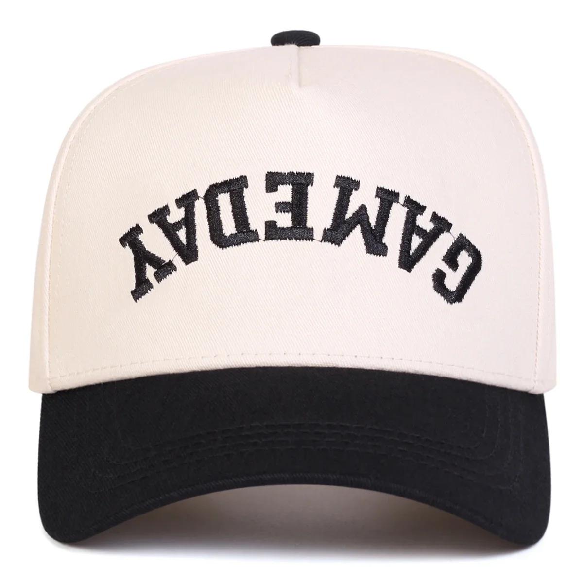 

Unisex GAME DAY Letter Embroidery Baseball Caps Spring and Autumn Outdoor Adjustable Casual Hats Sunscreen Hat Sports Cap чорний