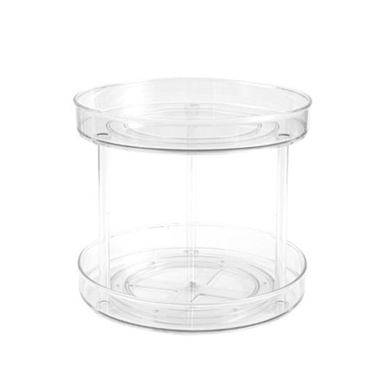 360 Degrees Rotating Storage Tray 1/2/3 Layers Lazy Susan Organizer Kitchen Pantry Cabinet Countertop Seasoning Spice Holder Cosmetic Turntable Rack