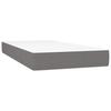 Vidaxl Continental Bed with Mattress, Dark Grey Fabric, 120X190Cm