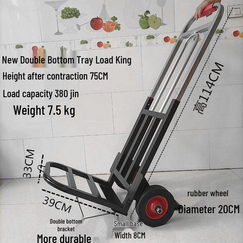 Heavy Duty Folding Stair Climbing Handcart - Portable Shopping and Luggage Cart