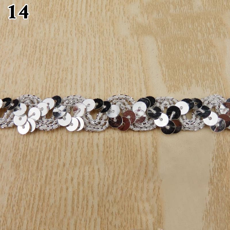 11 Meter Sequin Lace Trim Fabric Glitter Ribbon For Stage Performance Garments Hat Sewing Decor DIY Handmade Craft Accessories