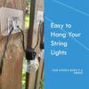 10/20Pcs Hooks for Outdoor String Lights Clips,Heavy Duty Cable Clips Hooks for Hanging Christmas Lights