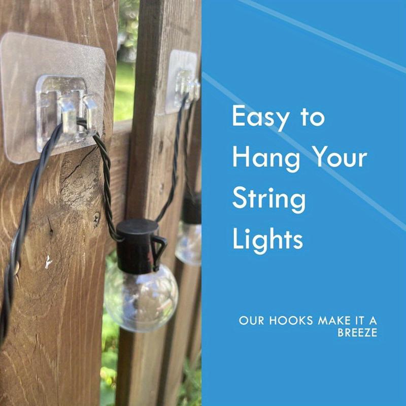 10/20Pcs Hooks for Outdoor String Lights Clips,Heavy Duty Cable Clips Hooks for Hanging Christmas Lights