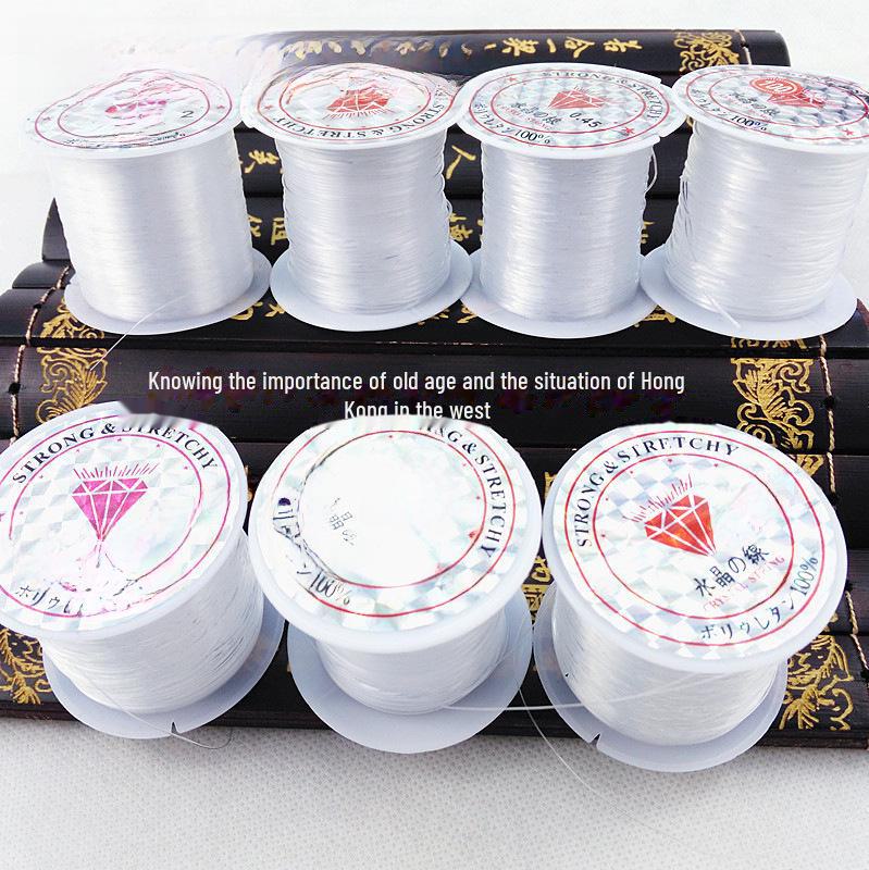 Kristallklar icke-elastisk pärlningstråd för DIY handgjorda hantverk