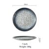 Multifunction Black Ellipse Circle Dinner Plate Under-Glazed Ceramic Dessert Tray Steak Pasta Dish Dinnerware Microwave Safe