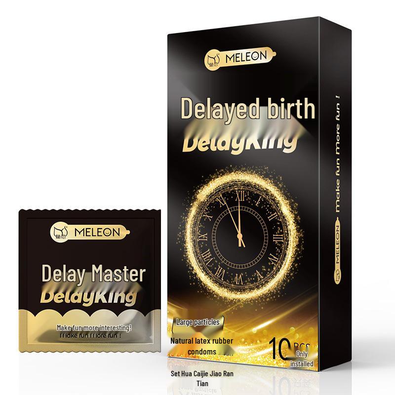 Secret Love King Delay Condoms: Long-Lasting, Ribbed, Cat Tongue Texture, Large Particles, Adult Products.
