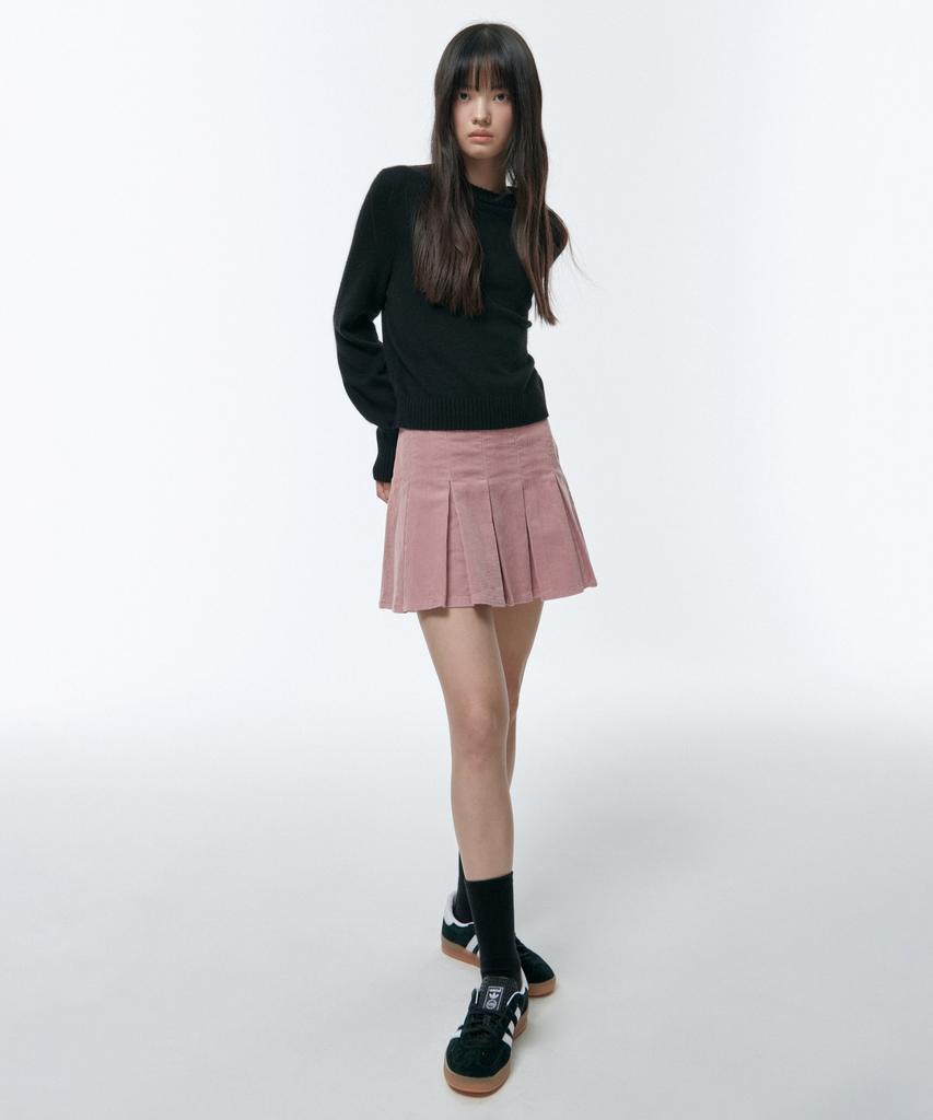 MUSINSA STANDARD WOMAN Women'S Corduroy Pleated Mini Skirt [Pink]