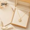 Wear-resistant Necklace Gold Plated Sun for Women Moon Temperament Enhancing