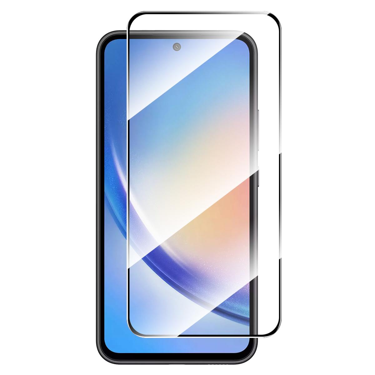 

ENKAY HAT PRINCE For Samsung Galaxy A55 5G Screen Protector Full Glue Silk Printing 9H 2.5D Anti-scratch Film Type A