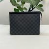 [Použité] Pochette Voyage MM 'Černé plátno Damier Graphite' - Velmi dobrý stav #CQWEFY