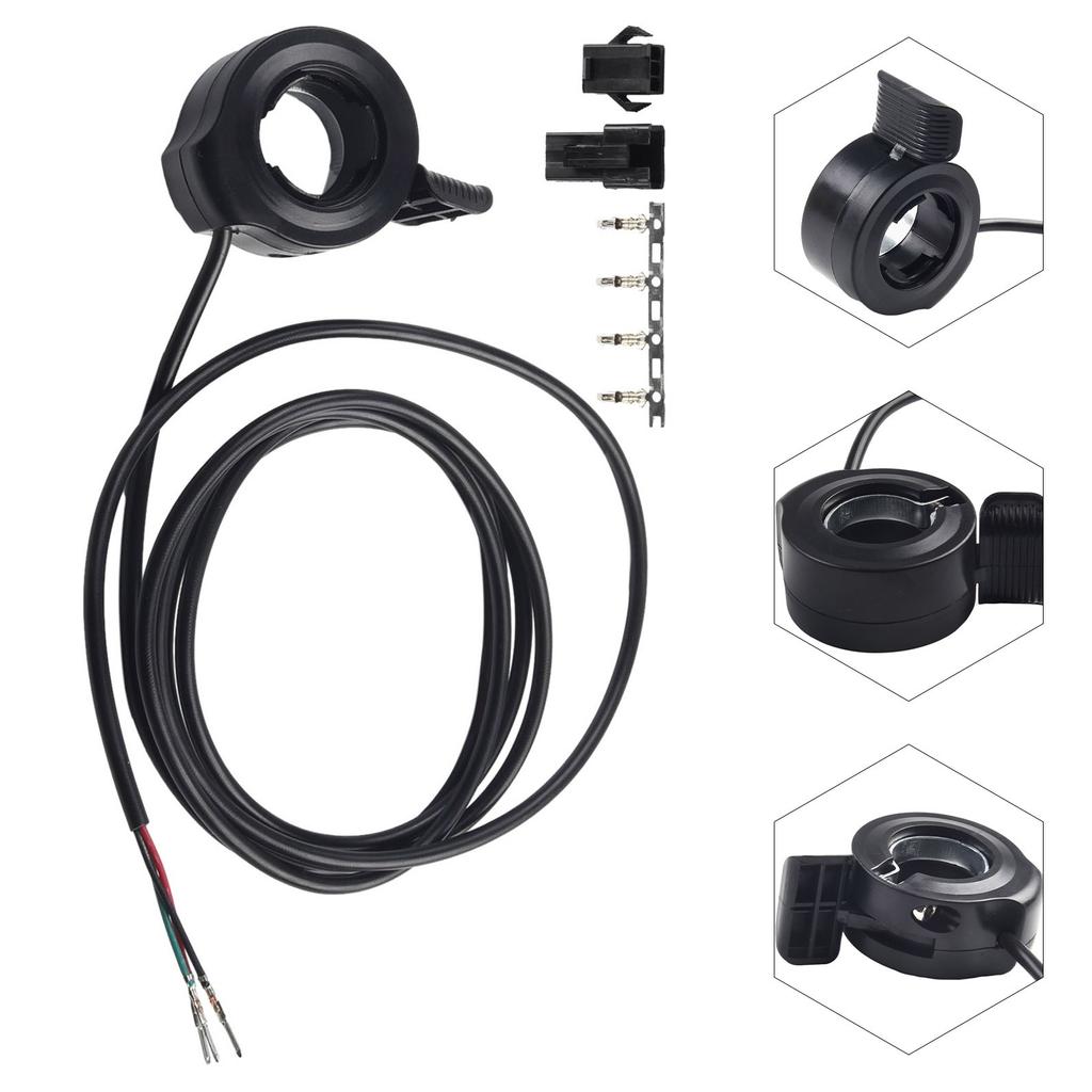Piezas para bicicleta eléctrica con acelerador de pulgar para exteriores, 160 cm, color negro