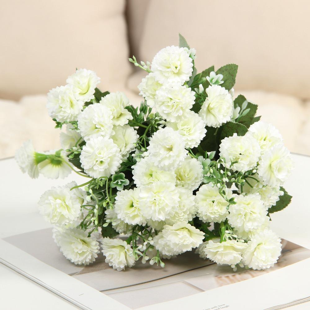 

31cm Simulation Flower Hydrangea Landscape Wedding Bouquet Home Decorations білий