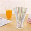 ZISIZ Colorful Bendable Disposable Plastic Straws