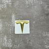 EPYFH1 Front Bumper or Rear Trunk Logo for Tesla Replacement Kit Model 3/Y - Metal Blackened Logo Emblem Car Exterior Decoration Parts