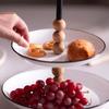 French Double-Layer Romantic Fruit Tray: Elegant Snack & Storage Bowl for Spring Festivals & Entryways