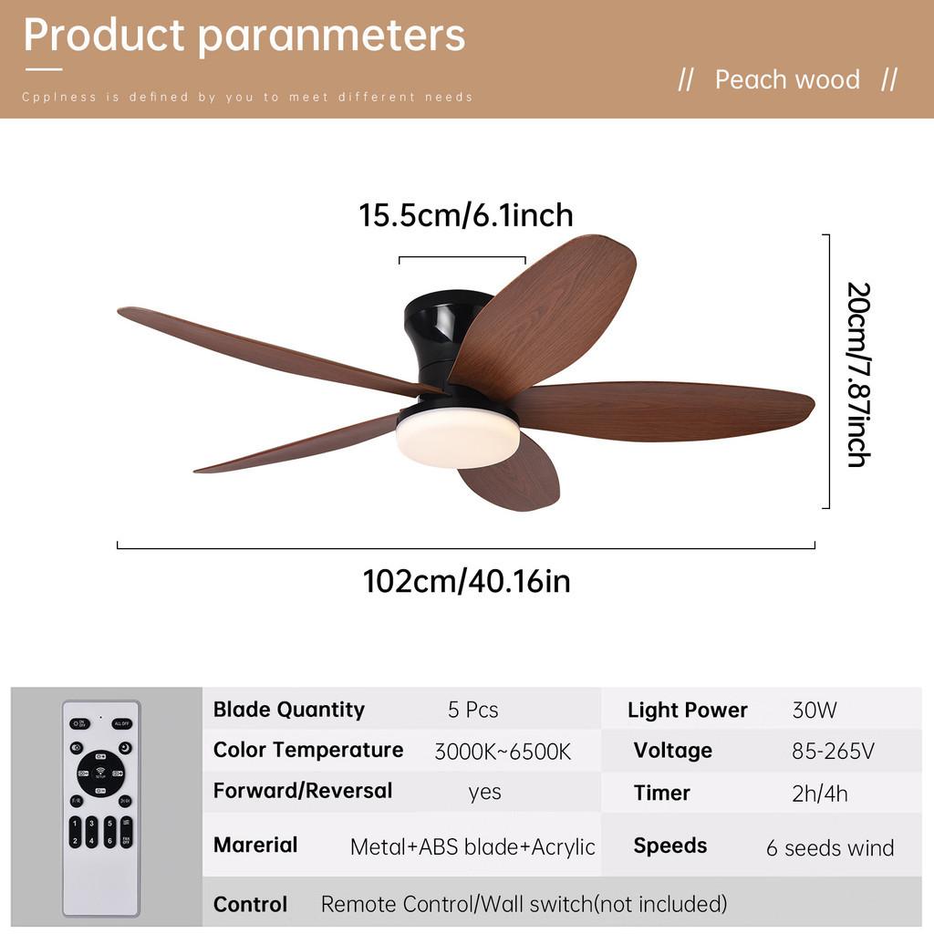 3 Color 25/36/42inch Temperatures Electric Ceiling Fan Light  Energy-Saving Home Lighting Fan Silent Inverter Ceiling Fan Lamp