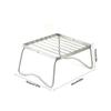 Portable Mini BBQ Grill Stainless Steel 304 Folding Camping Stove Stand Silver 23x19.5x11cm