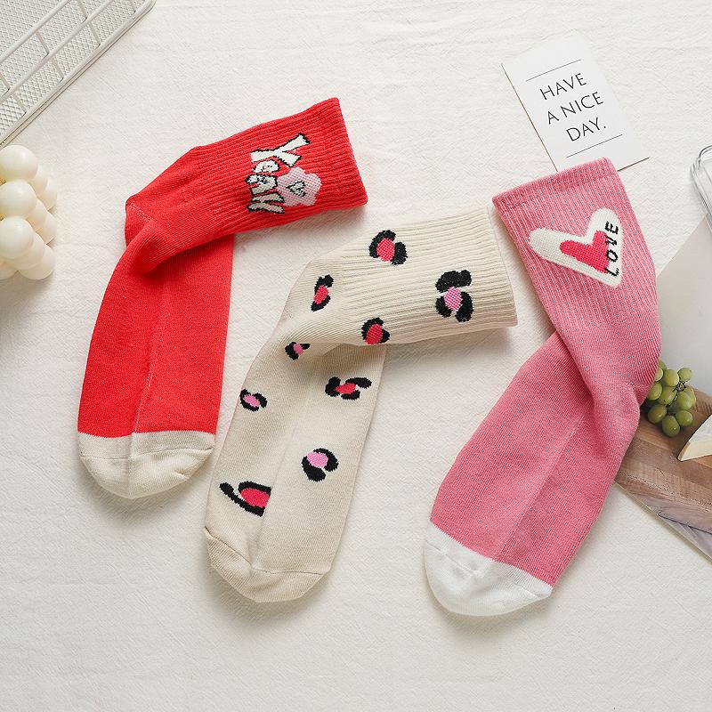 Women's Long Cotton Socks Mid-tube Outer Wear Online Celebrity All-match Street Ins Trendy Retro High Socks