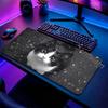 Black and White Cute Kitten Design Desktop Mouse Pad NonSlip Washable Rubber PC Keyboard Desk Mat for Gamers Office Accessories