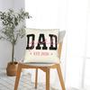 Father Day Dad Est Papa Pillow Case Vintage Pillow Cover Square Pillowcases For Sofa Car Home Decor