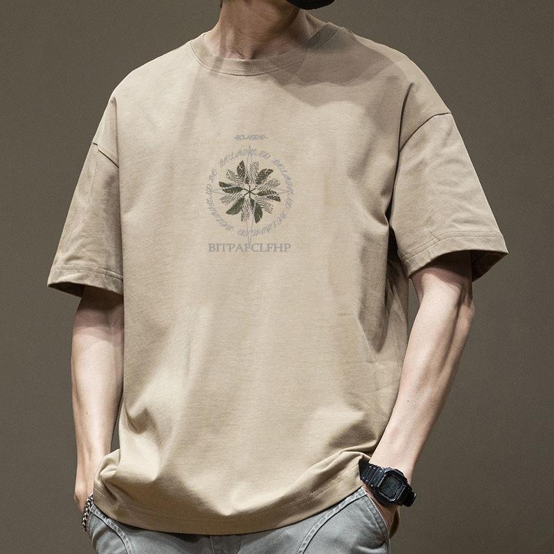 Cotton short sleeved t-shirt for men and women men's half sleeved round neck t-shirt