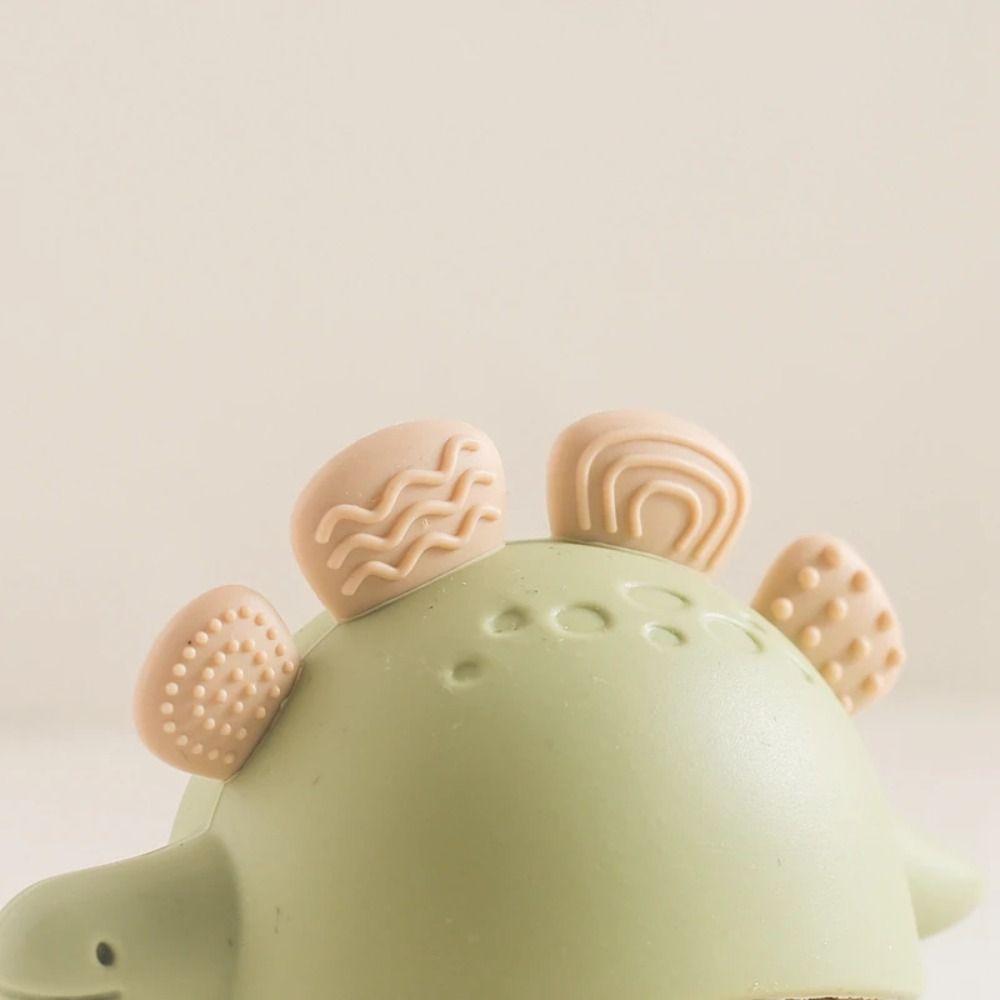 Wood Baby Teething Toy Detachable Infant Chew Toy Durable Dinosaur Teether Toy  Sensory Play