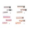 1 Sheet Coffin Press on Nails French Fake Nails Tips Full Cover Acrylic Nails Glossy Horrible Halloween False Nails