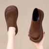 Retro dicksohlige Herbst neue Muffin Einzel Schuhe erhöht rutschfest runde Zehe vielseitige Einzel Schuhe