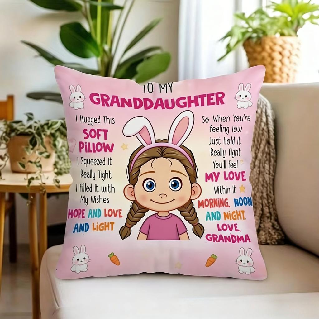 Cute Girl Room Decorative Pillowcase Granddaughter Gift Double-Sided Printed Children'S Bedroom Decorative Cushion Cover Cute Pi
