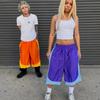 Color Block Casual Shorts Men Women Loose Thin Streetwear