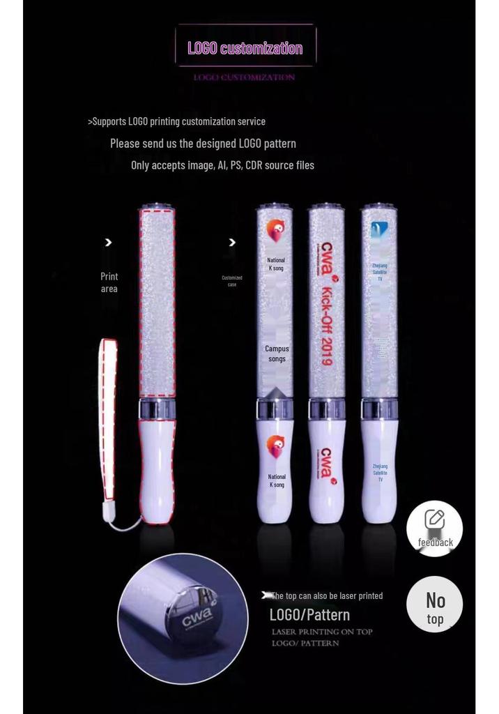 15-Color LED Anime Concert Glow Stick for New Year's Eve Party