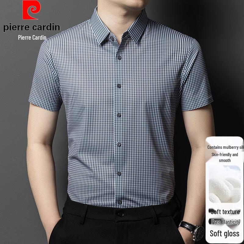 Pierre Cardin Men s Casual Plaid Polo Shirt 130