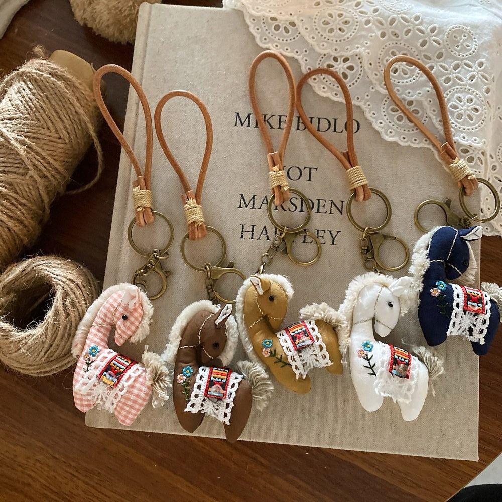 Cute Design Horse Year Key Ring Hanging Decor Pony Pendant Little Horse Keychain  New Year Gift