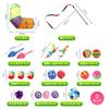 Cat Toy Cat Mouse FISH-BOMB Set Teaser, Tunnel, Ball, (Set E)
