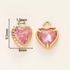 5/10Pcs 18K Gold Color Plated Love Heart Charms Pendants for DIY Necklace Earrings Jewelry Making Supplies Accessories