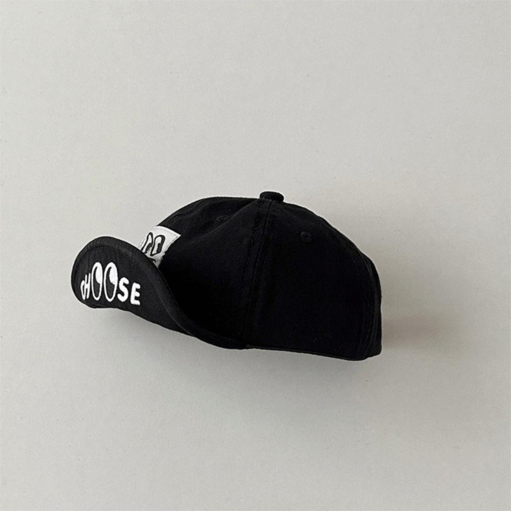 

Cartoon Children Sun Hat Funny Eyes Infant Cap Cute Baby Baseball Hat Boys and Girls чёрный