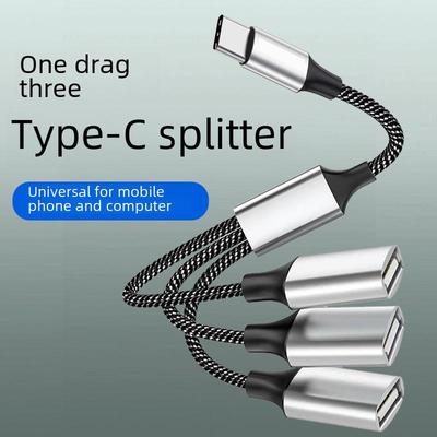 מפצל USB-C תחנת עגינה להרחבה: מתאם רכזת OTG מרובה יציאות לטלפון ומחשב