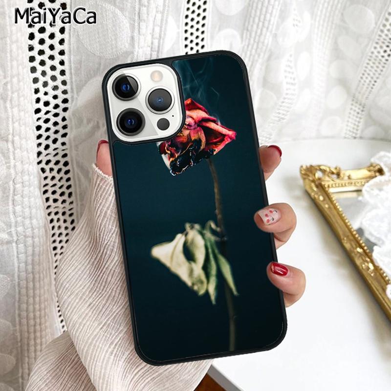 Burning Love Rose Phone Case Cover For iPhone 17 Air 16 15 6s plus 11 12 13 14 pro max shell coque