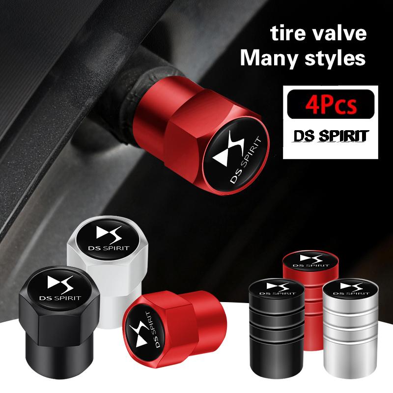 4Pcs 3D Metal Car Tire Valve Caps Wheel Dust Cover For DS SPIRIT DS4S DS5 5LS DS3 DS4 DS6 DS7 DS9 WILD RUBIS Deesse Stem Caps1