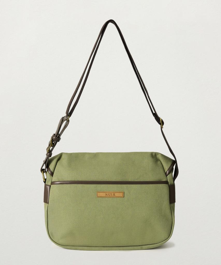 Borsa a tracolla in tela Satur Classic Kaki