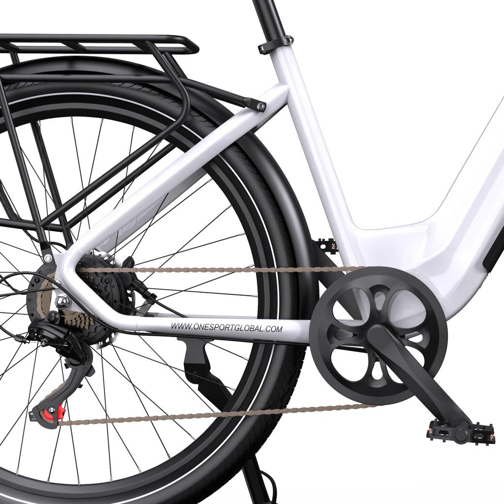 ONESPORT OT05 Electric Bike - 250W Motor, 120km Range, 27.5" Wheels, Shimano 7-Speed, Torque Sensor, IPX5 Waterproof"