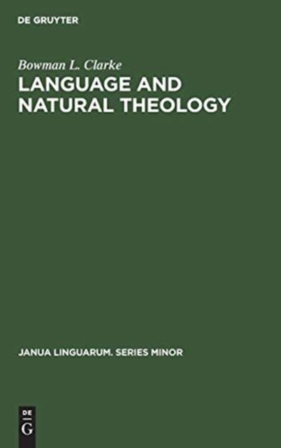 The Language and Natural Theology Book