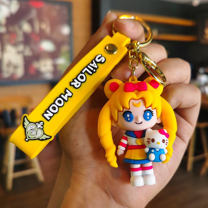Sailor Moon Sanrio Kurumi Keychain Perfect As A Cute Gift for Girls Suitable for Claw Machines and As A Companion Gift Fashion