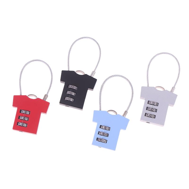 3 Digit Zinc Alloy Password Lock Steel Wire Security Lock Suitcase Luggage Anti-Theft Coded Lock Cupboard Cabinet Locker Padlock