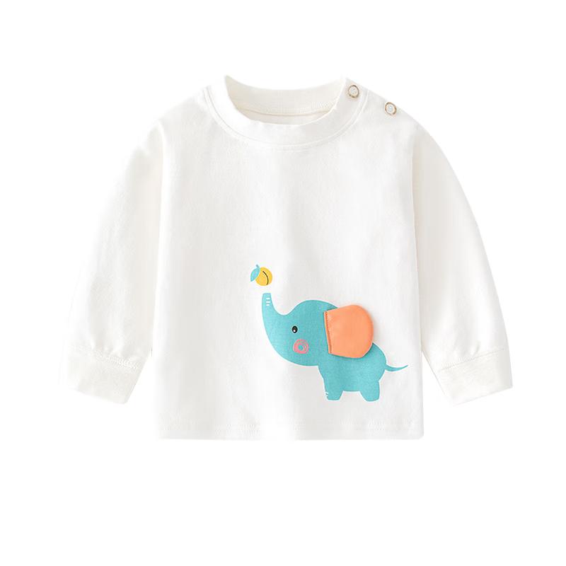 Youqi Baby Cartoon Print Cotton Long Sleeve Top 80