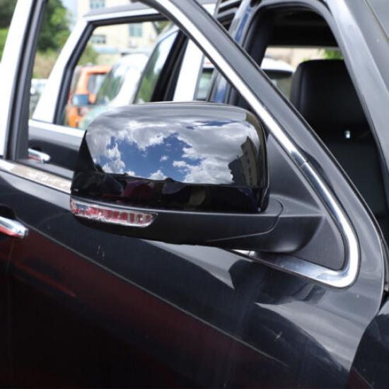 2X Rear View Mirror Decor Cover For Jeep Grand Cherokee 2011+ Accessories