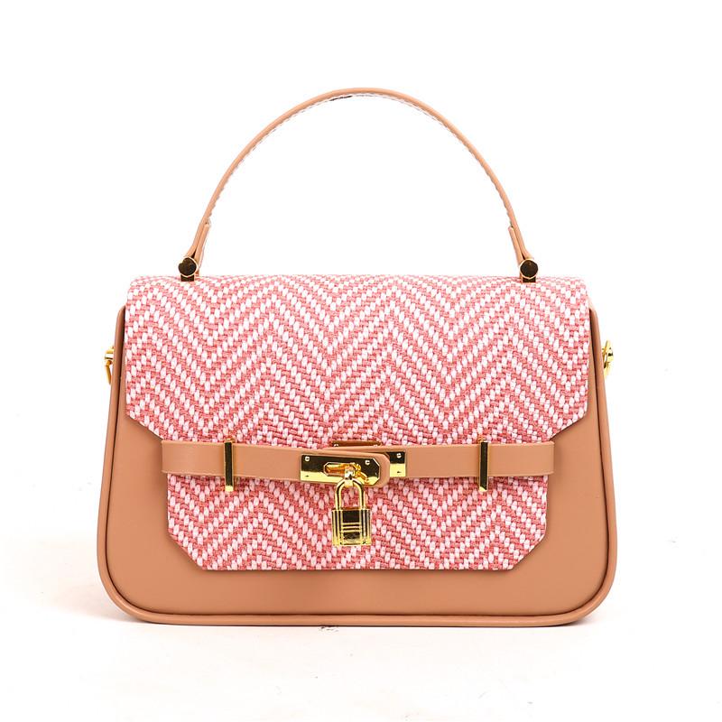 Retro Color Block Women's Shoulder & Crossbody Bag - Light Luxury Small Square Handbag