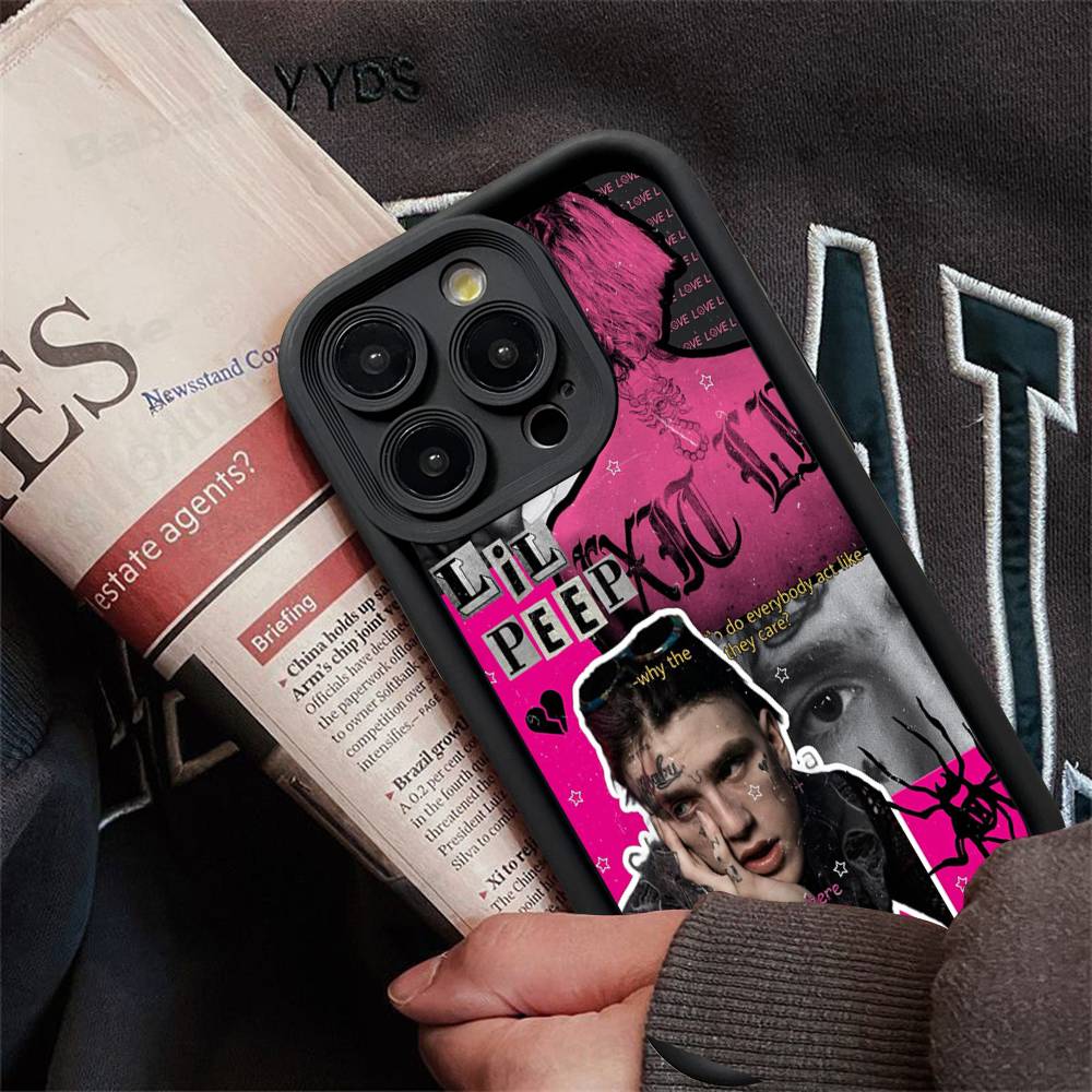 

Чехол для телефона в стиле Хип-хоп Рэпер L-Lil P-Peep Для IPhone 16 15 14 Plus 13 12 11 17 Pro Max Pro Мягкий чехол iPhone 17pro max